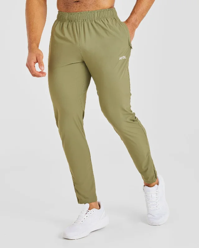 Ascend Zip Joggers - Olive Green