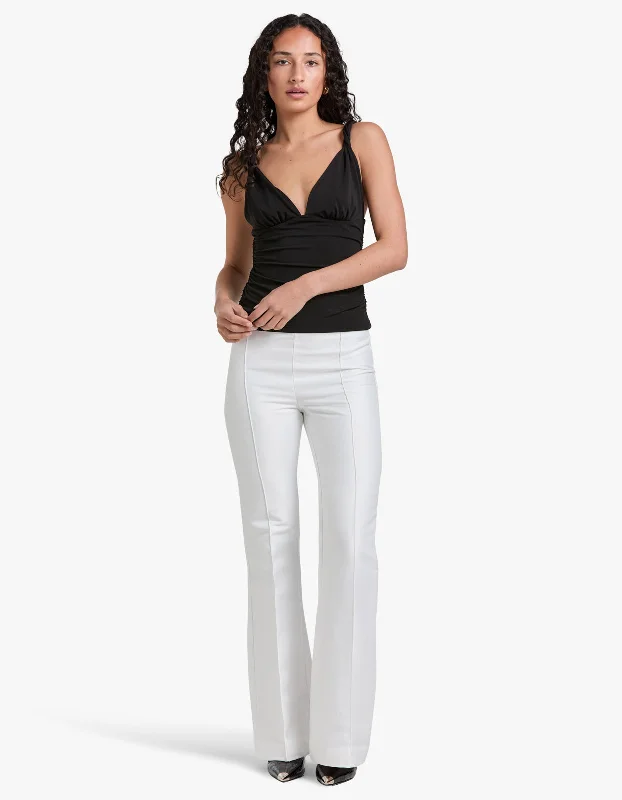 Thea Pintuck Flared Pant - Ivory