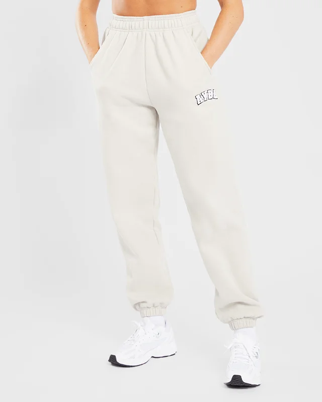 Varsity Oversized Joggers - Sand