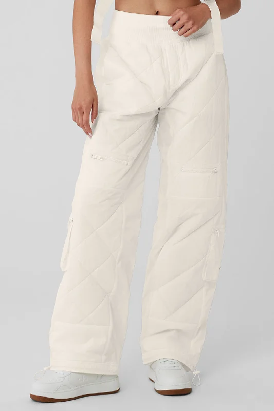 High-Waist Snowrider Puffer Pant - Ivory