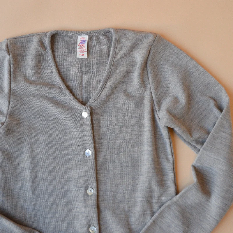 Women's Fine Rib Cardigan - 100% Organic Merino Wool (XS-L) *Limited Edition