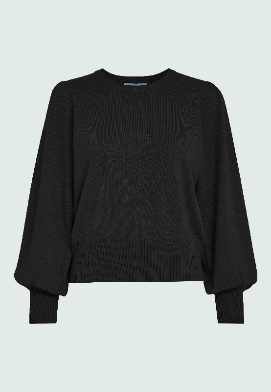 Liva Long Sleeve Pullover - Black