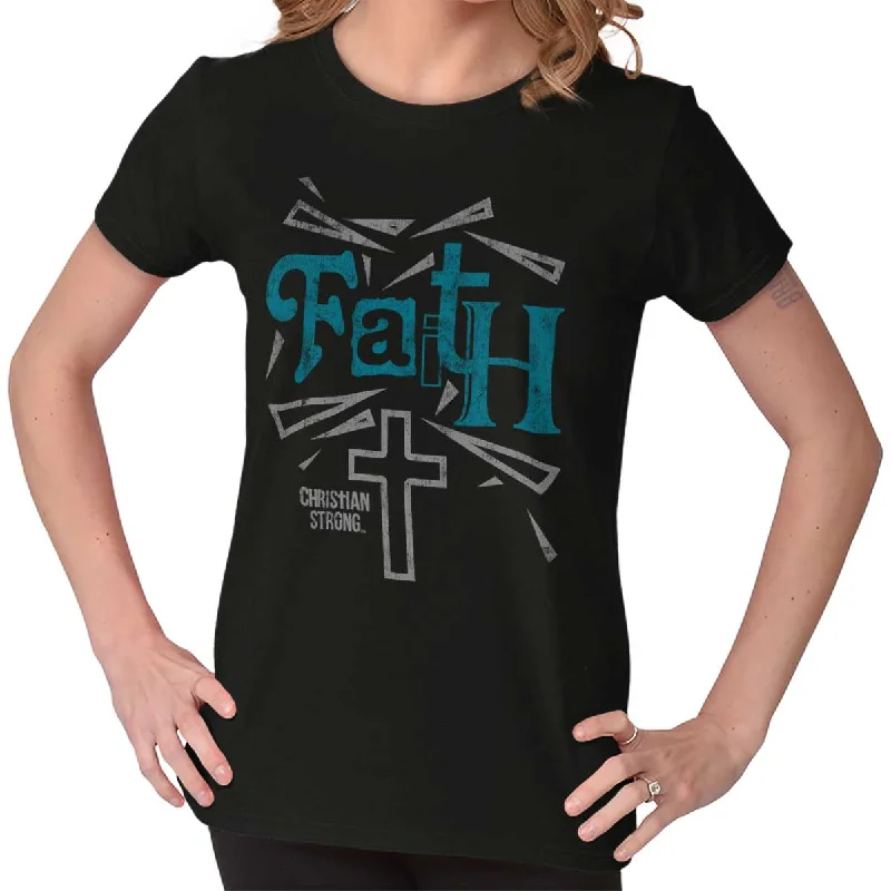 Faith And Cross Ladies T Shirt