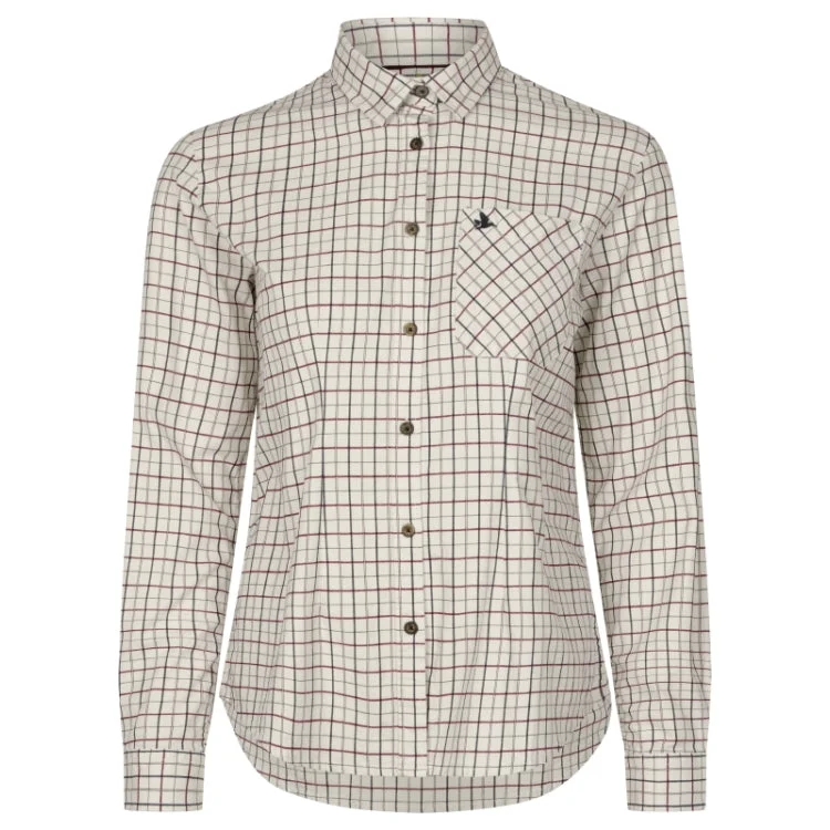 Seeland Ladies Kerry Shooting Shirt - Cabernet/Blue Check