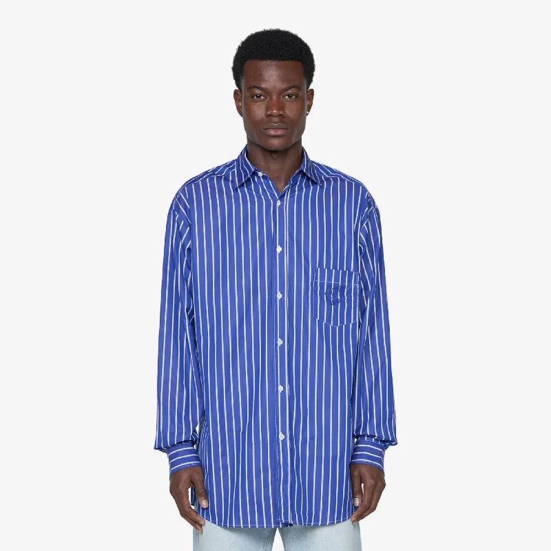 Striped Button Down Shirt Blue Stripe