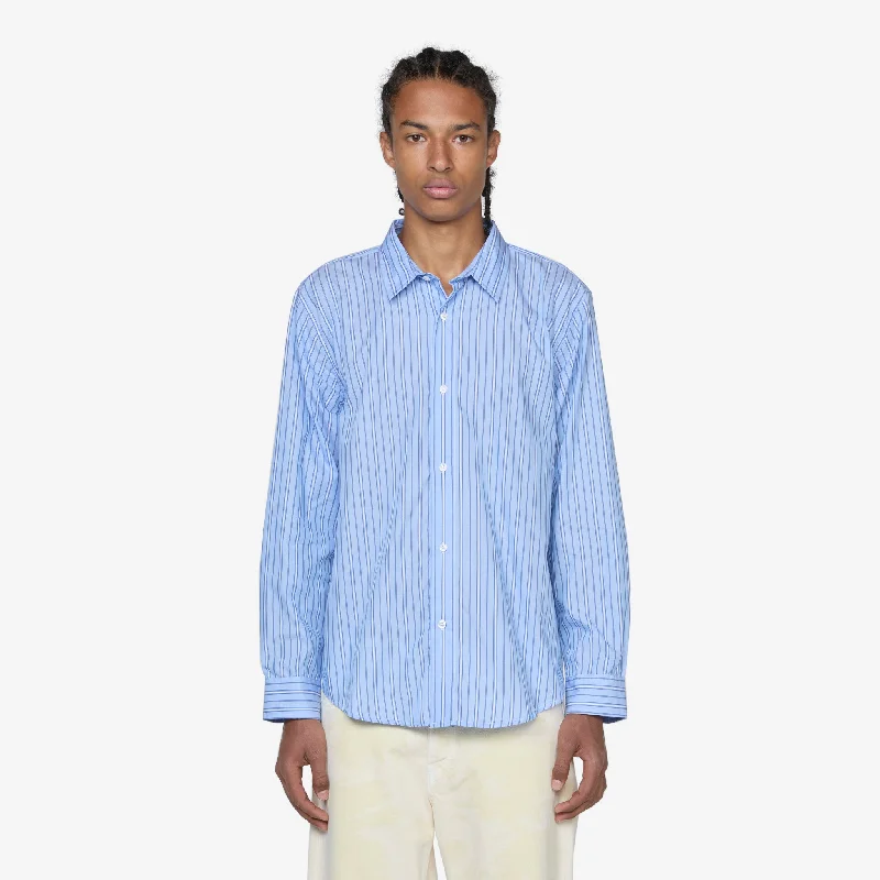 Striped Logo Shirt Blue