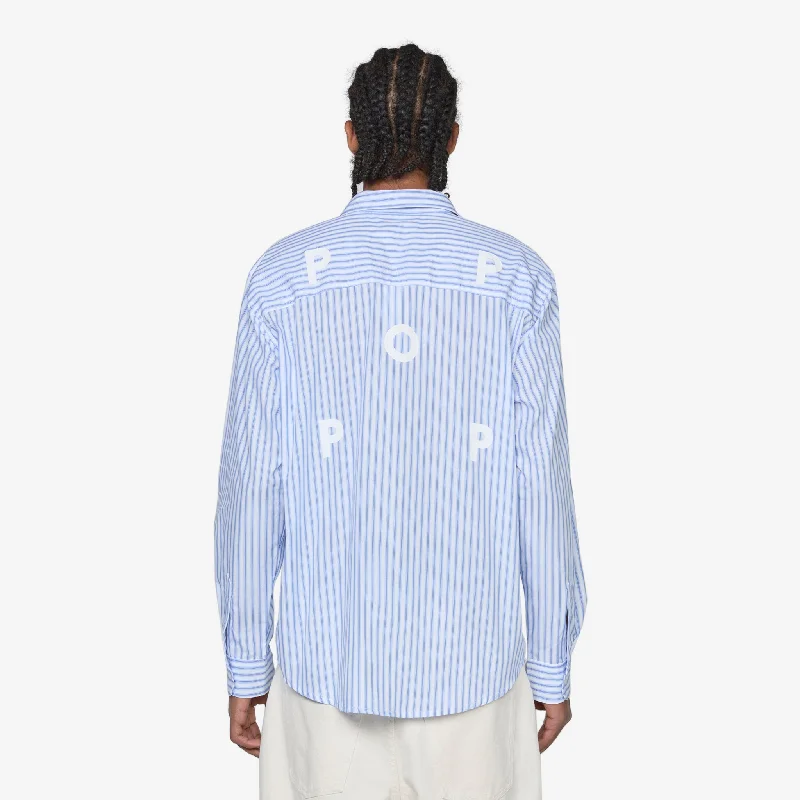 Striped Logo Shirt White