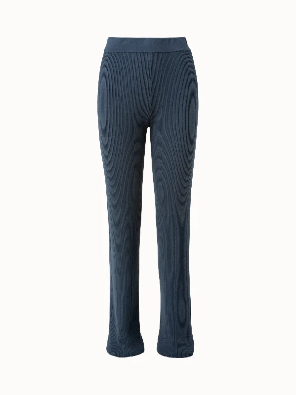 Wool Rib Knit Pant