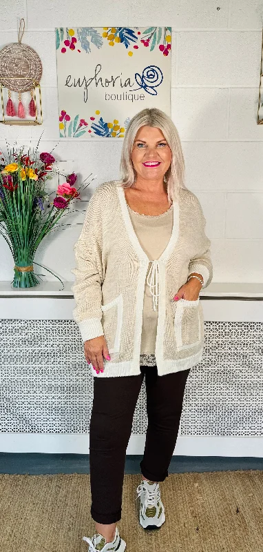 Mika Pocket Cardigan - Natural