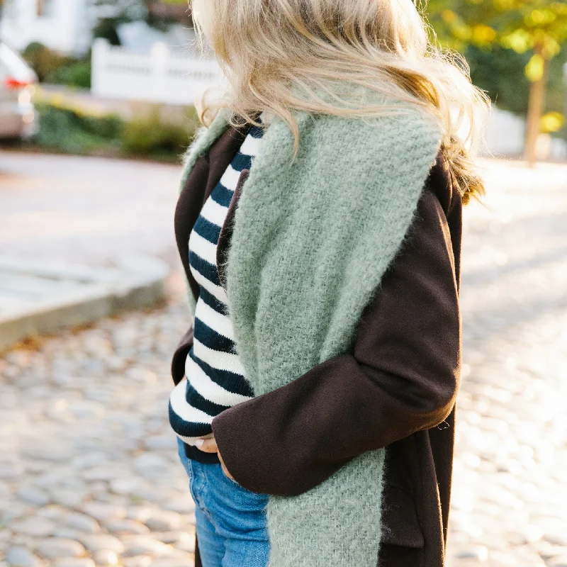 Celadon Handwoven Mohair Scarf