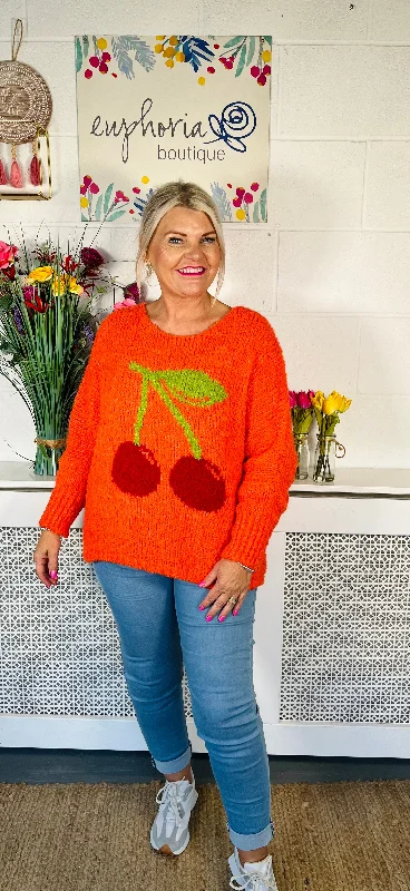 Cherry Cloud Cosy Knit - Orange