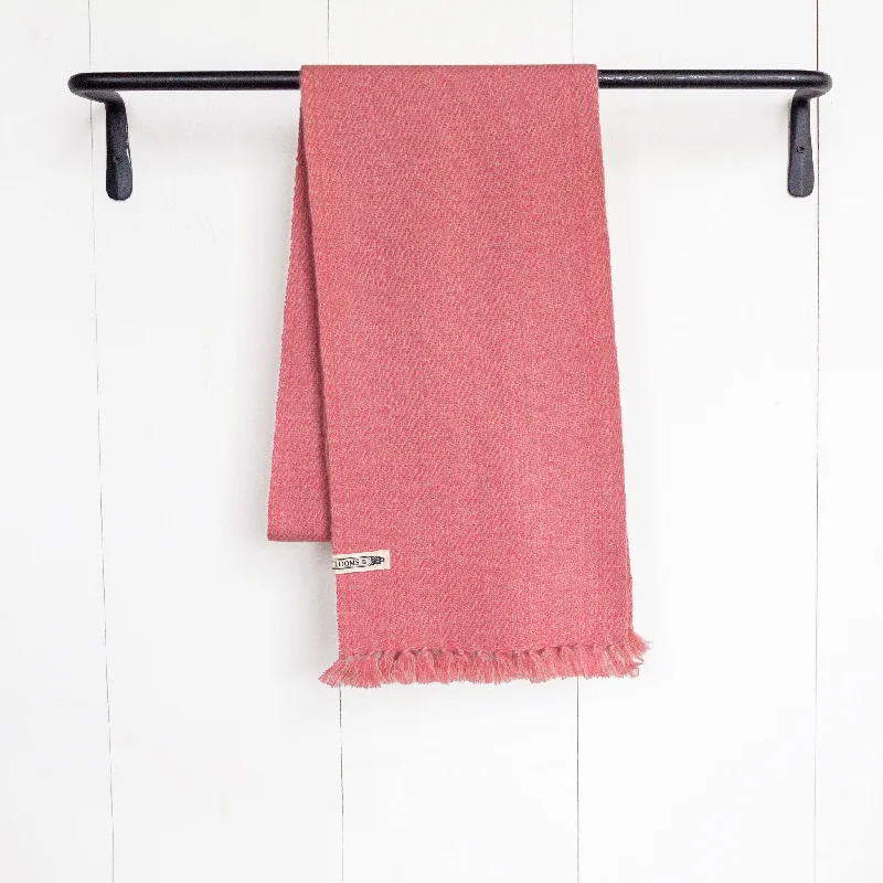 Faraway Red Handwoven Cashmere Scarf